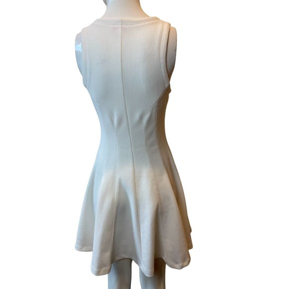 love...ady Womens Full Zip Up A Line Dress W0-4753 Scoop Neck White Size Large - Picture 3 of 8